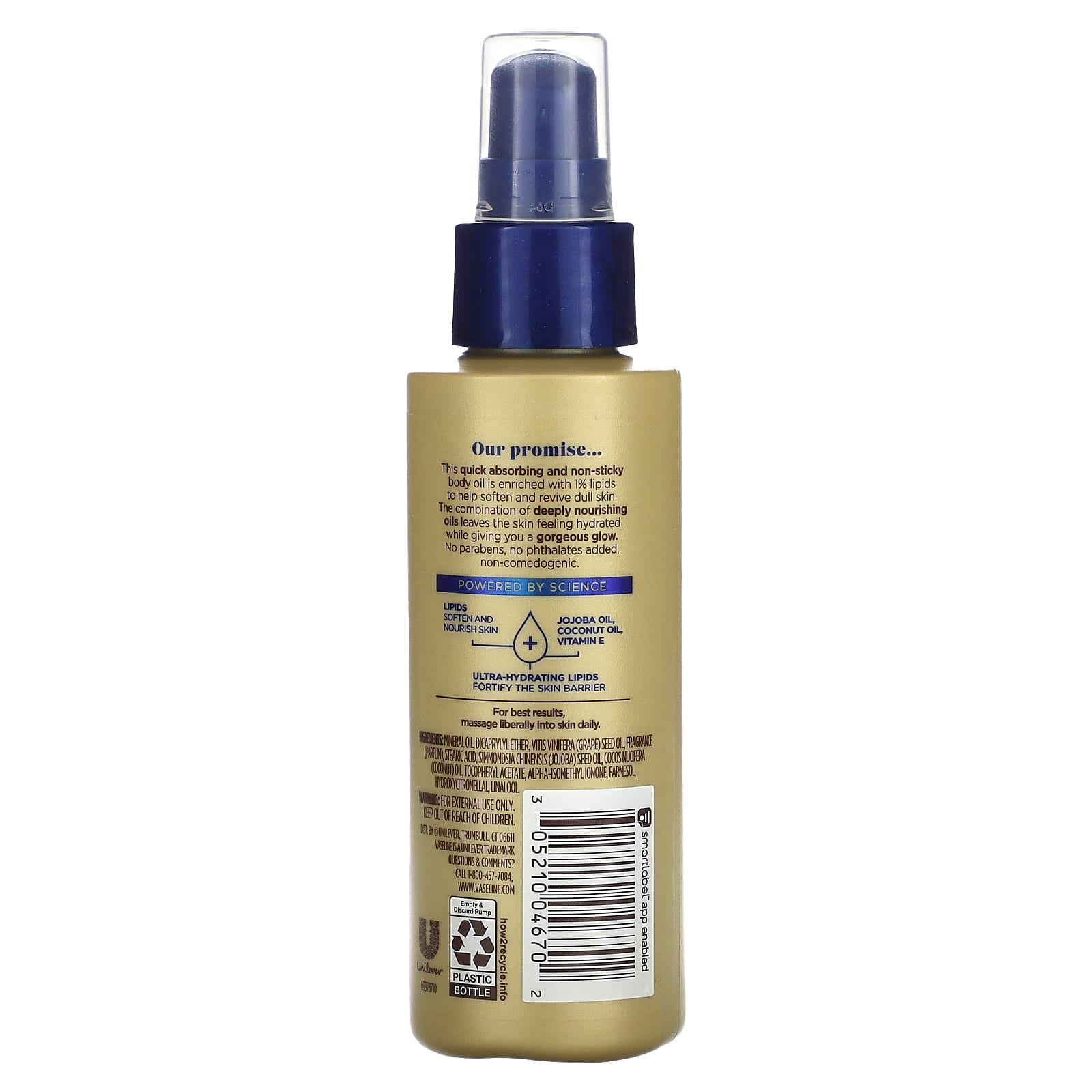 Vaseline, RadiantX, Hydrating Body Oil, 3.7 fl oz (109 ml)