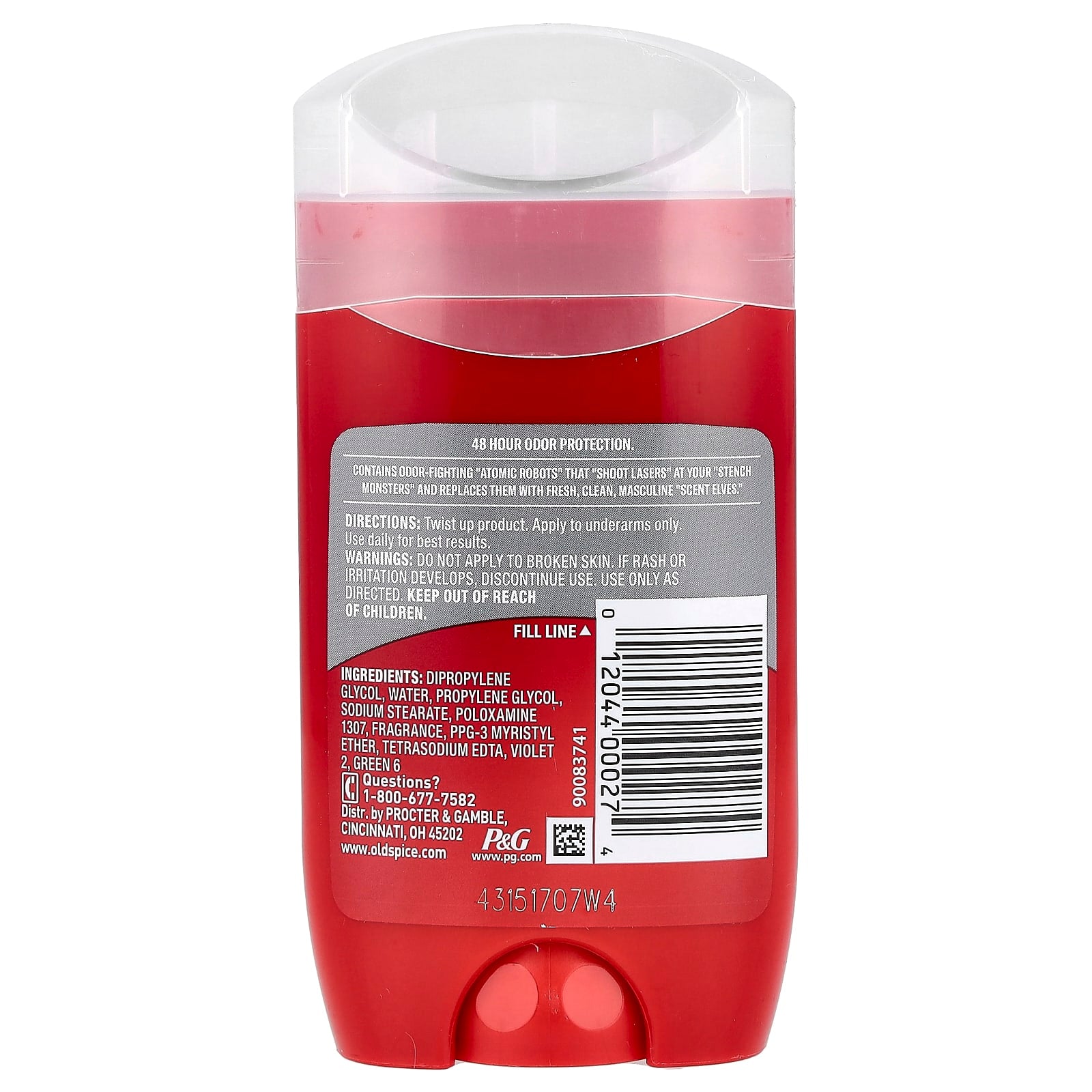 Old Spice, High Endurance®, Deodorant, Pure Sport, 2.25 oz (63 g)
