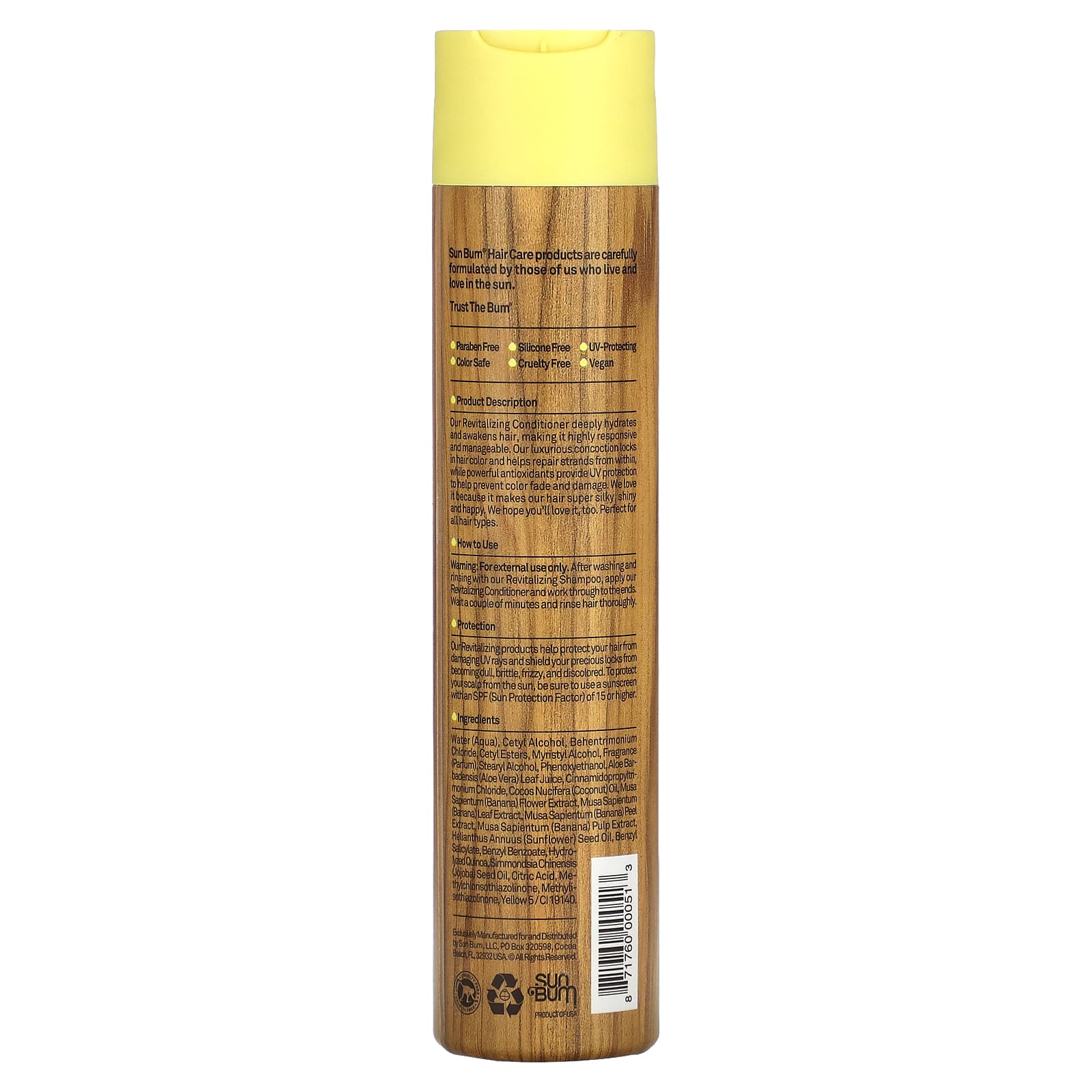 Sun Bum, Revitalizing Conditioner, All Hair Types, 10 fl oz (300 ml)