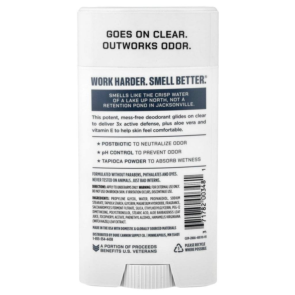 Duke Cannon Supply Co., Air Defense™ Active Deodorant, Aluminum Free, Midnight Swim, 3 oz (85 g)