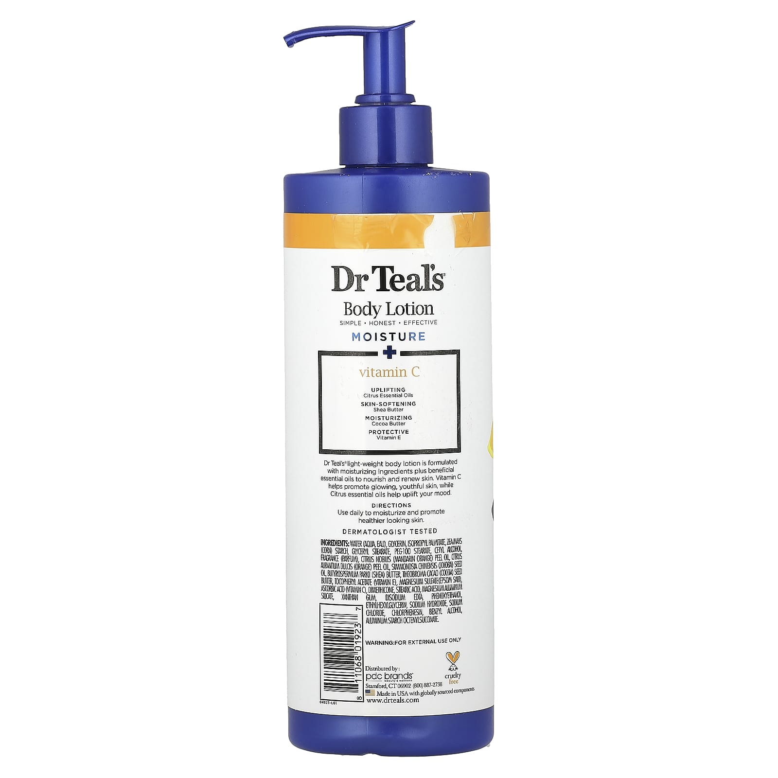 Dr. Teal's, Body Lotion, Moisture + Radiant, Citrus, 18 fl oz (532 ml)