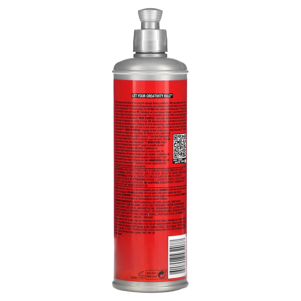 TIGI, Bed Head, Resurrection, Super Repair Conditioner, For Weak, Brittle Hair, 13.53 fl oz (400 ml)