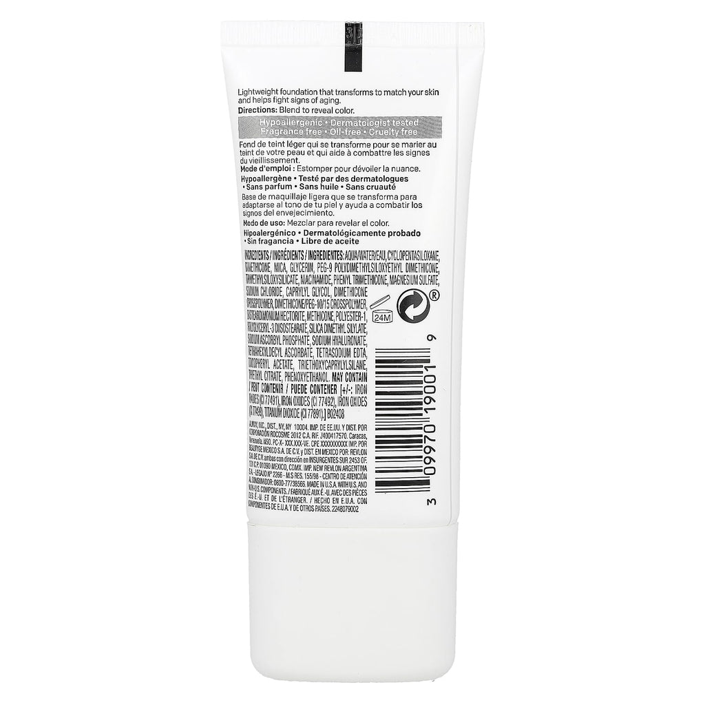 Almay, Ageless Smart Shade Foundation, 100 Light, 1 fl oz (30 ml)