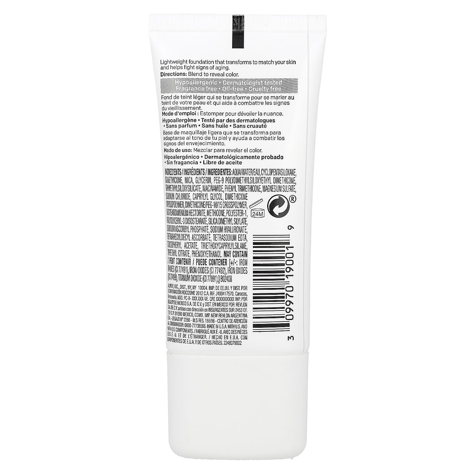 Almay, Ageless Smart Shade Foundation, 100 Light, 1 fl oz (30 ml)