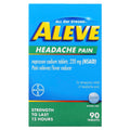 Aleve, Naproxen Sodium Tablets, Headache Pain, 220 mg, 90 Tablets