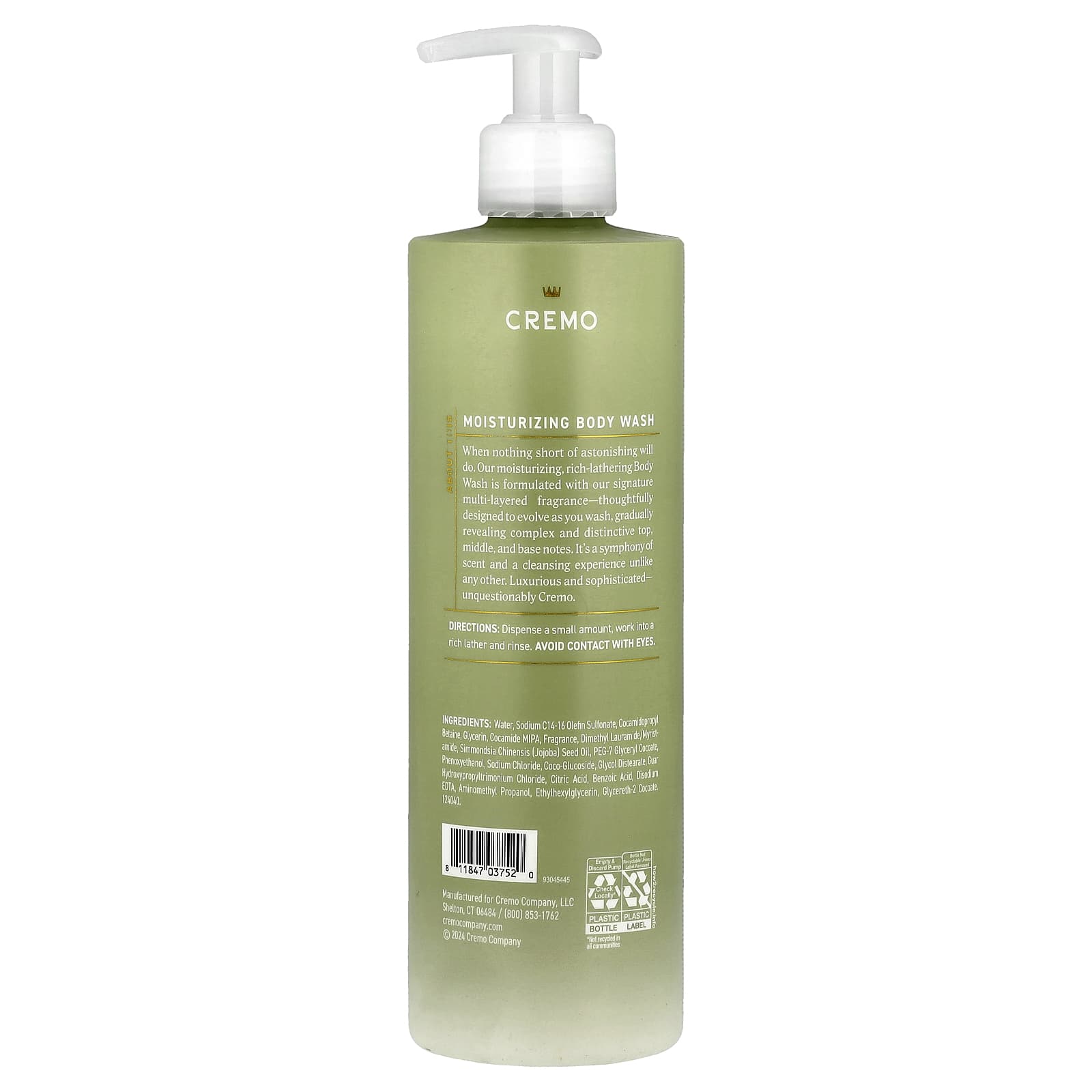 Cremo, Body Wash, Pear Blossom , 16 fl oz (473 ml)