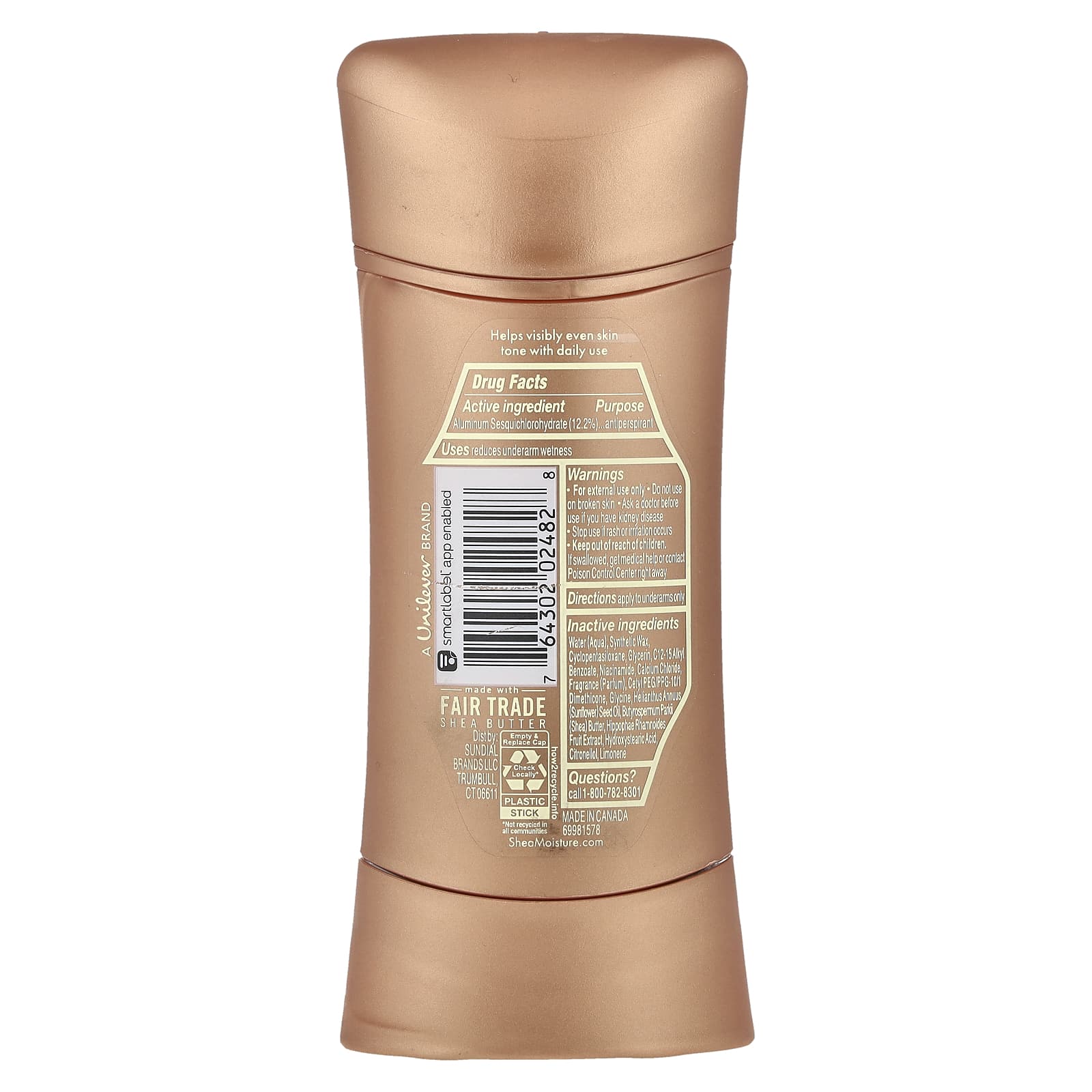 SheaMoisture, Even Tone, Antiperspirant Deodorant, Vitamin C & Niacinamide, 2.6 oz (74 g)