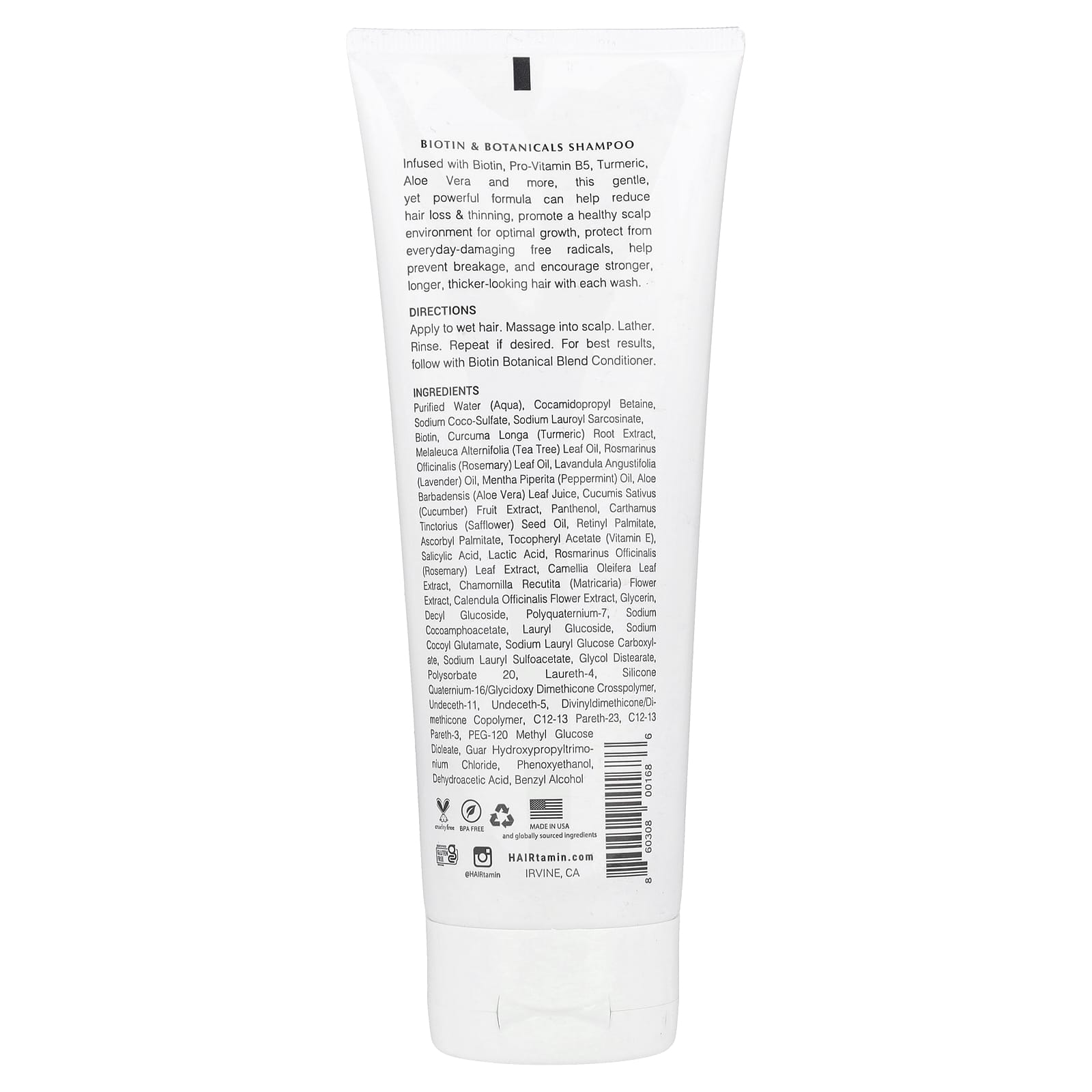 HAIRtamin, Biotin Shampoo, Botanical Blend, 7 fl oz (207 ml)