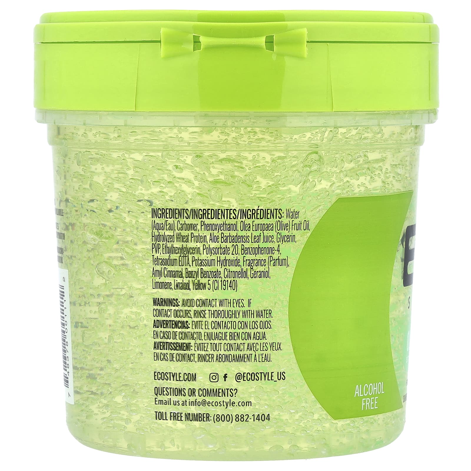 Eco Style, Styling Gel, Max Hold, All Hair Types, Olive Oil, 16 oz (454 g)