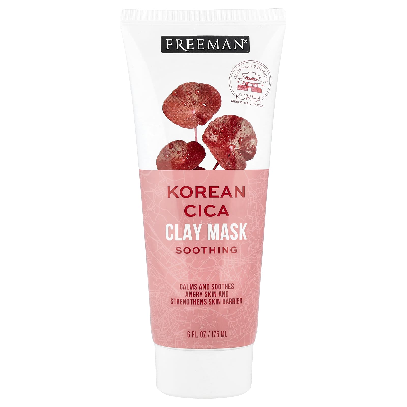 Freeman Beauty, Soothing Korean Cica Clay Beauty Mask, For All Skin Types, 6 fl oz (175 ml)