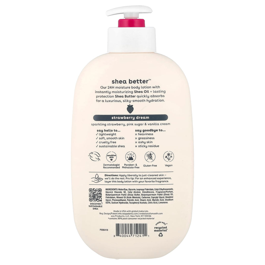 EOS, Shea Better™, 24H Moisture Body Lotion, Strawberry Dream, 16 fl oz (473 ml)
