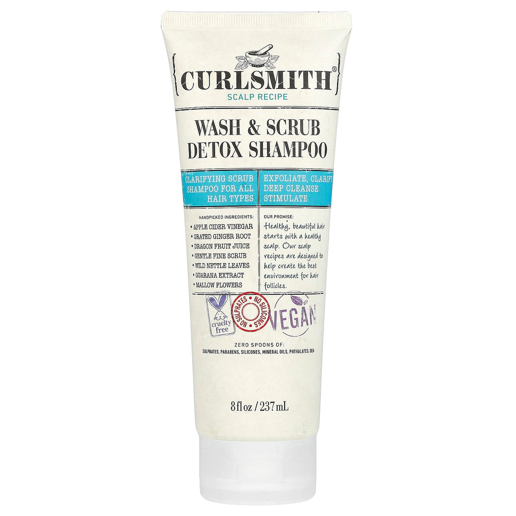 Curlsmith, Wash & Scrub Detox Shampoo, All Hair Types, 8 fl oz (237 ml)