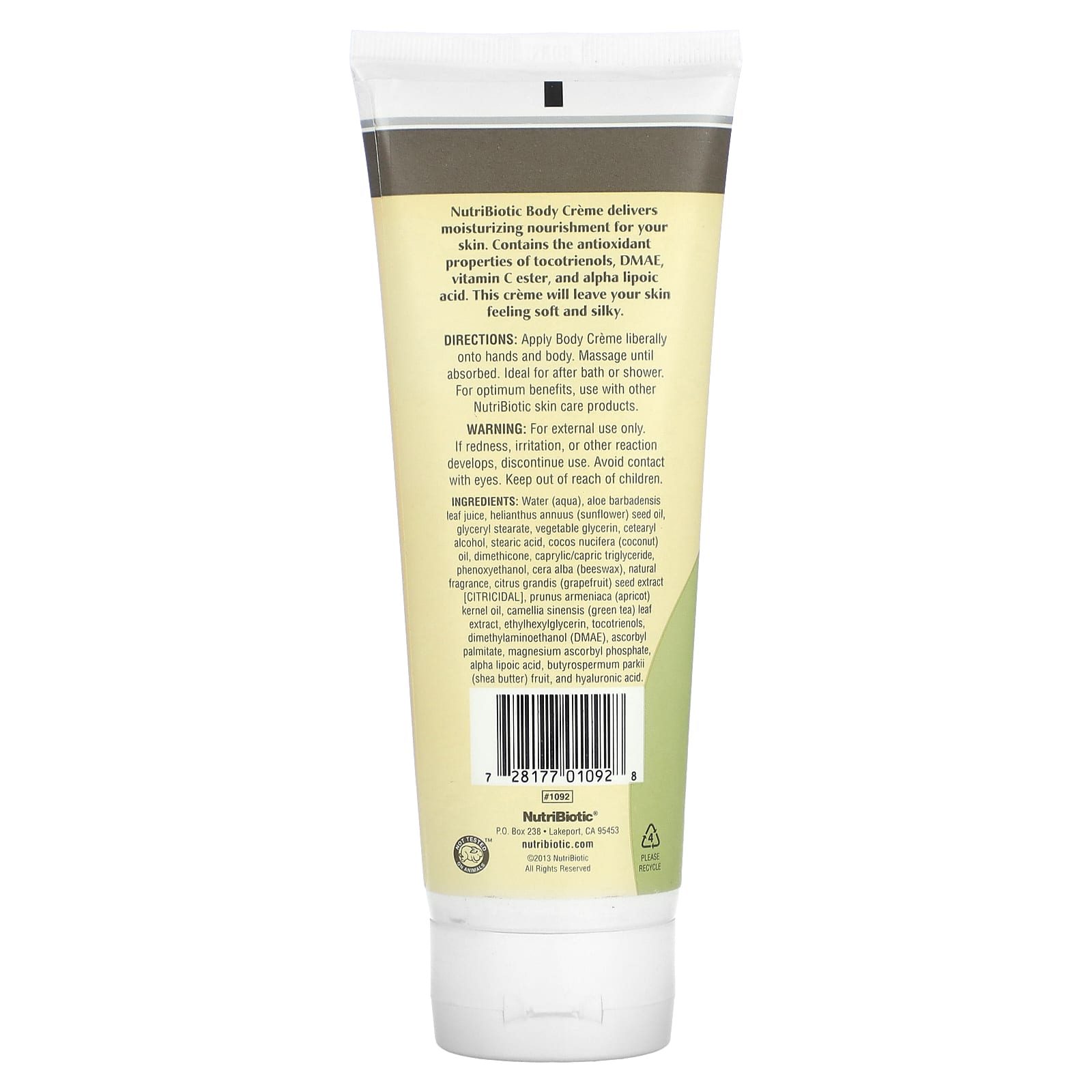 NutriBiotic, Body Creme, 8 fl oz (236 ml)