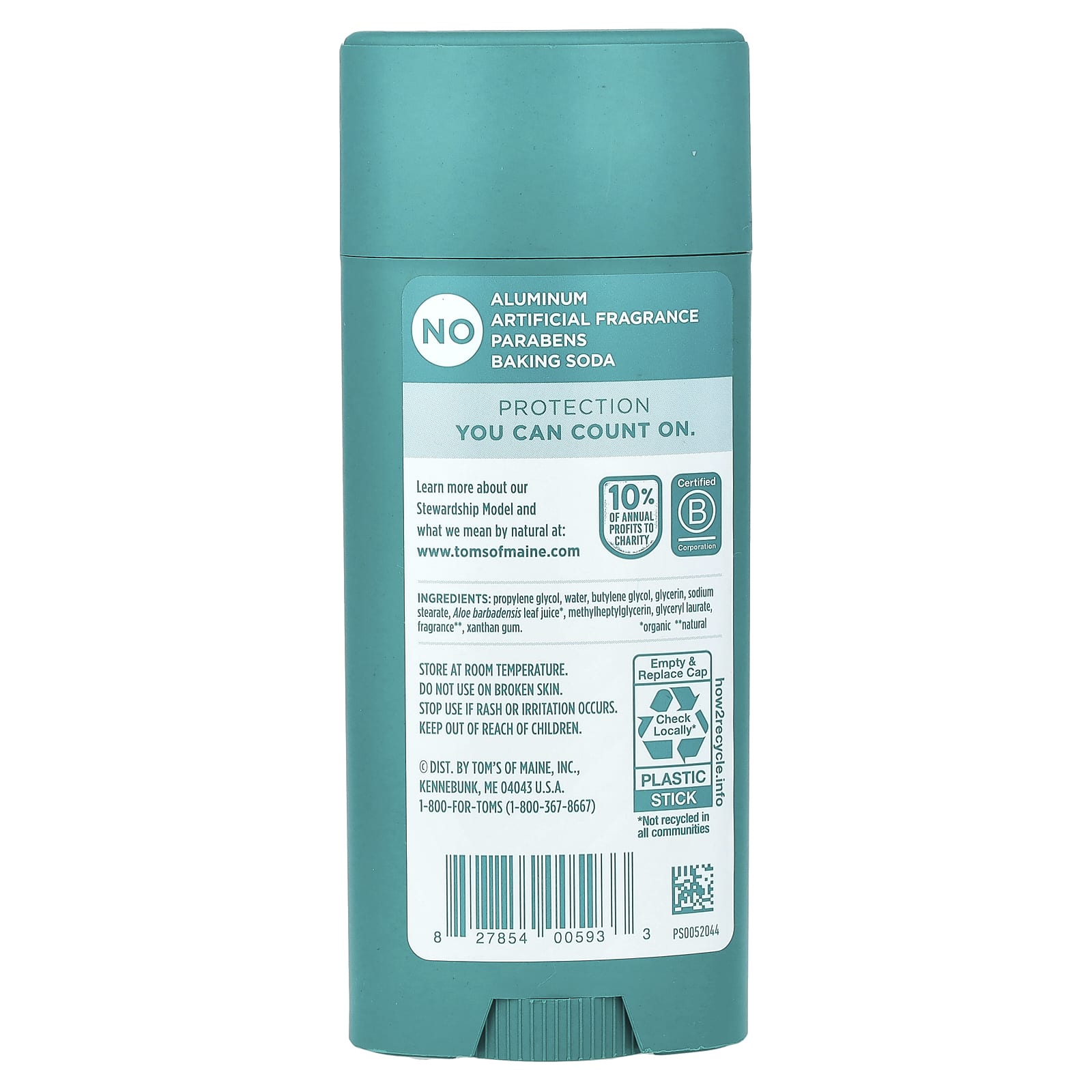 Tom's of Maine, Aluminum Free Deodorant, Lemongrass Tea Tree, 3.25 oz (92 g)