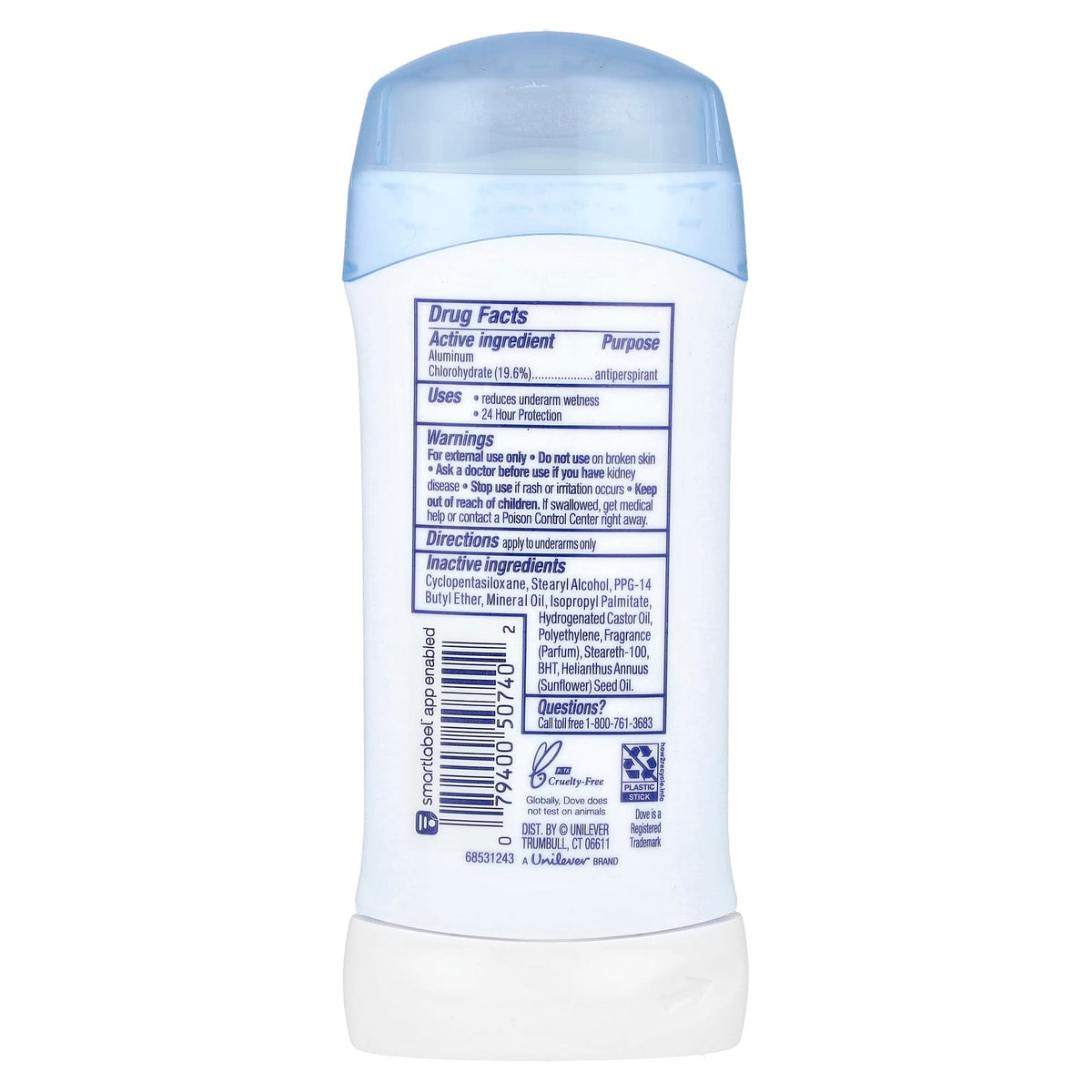 Dove, Antiperspirant Deodorant, Sensitive, 2.6 oz (74 g)