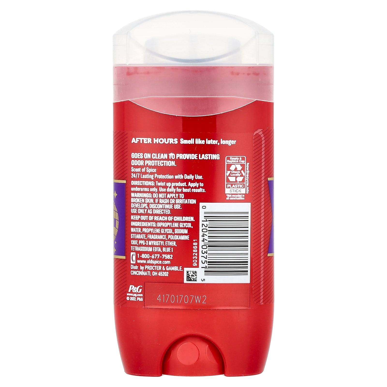 Old Spice, After Hours Deodorant, Spice, 3 oz (85 g)