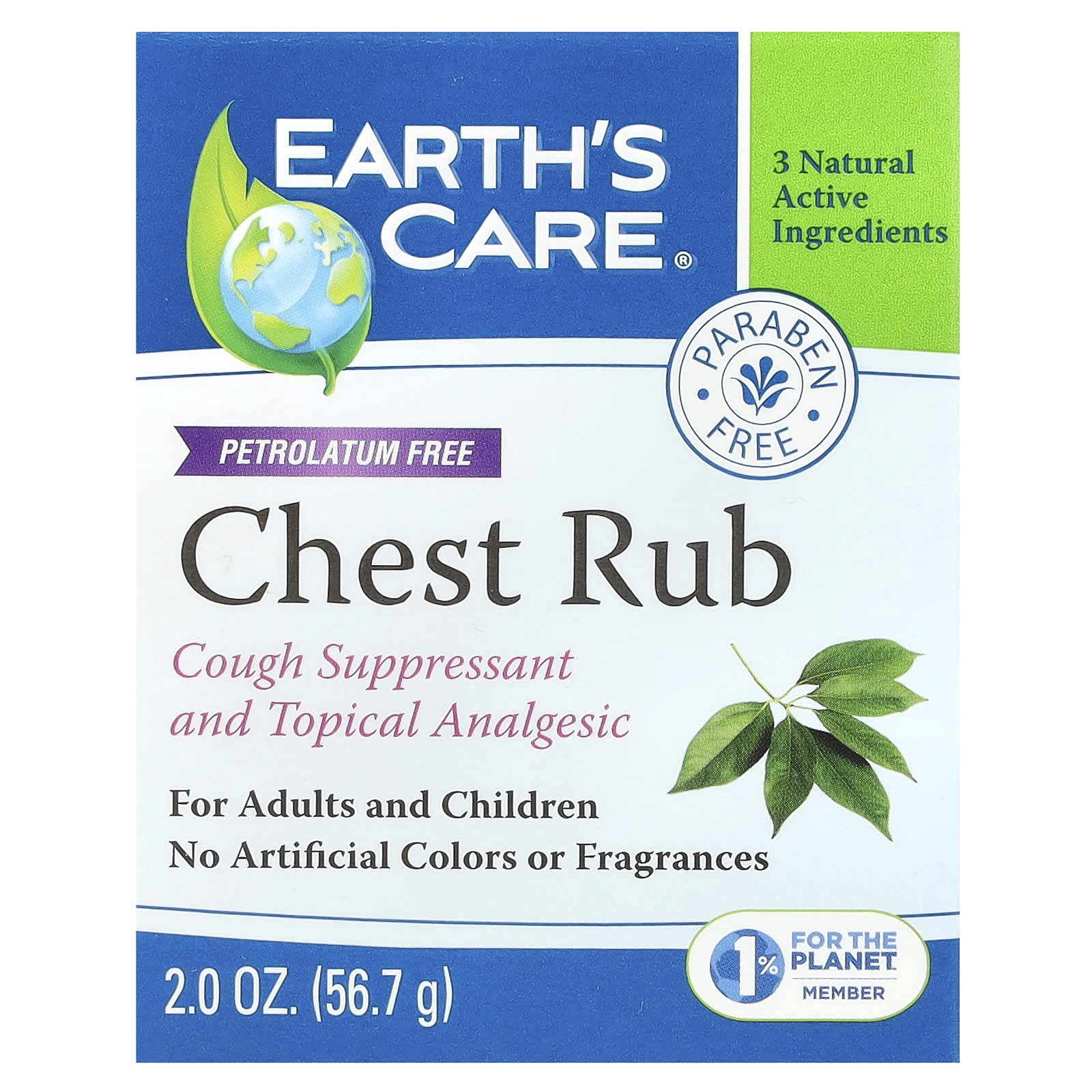 Earth's Care, Chest Rub, 2 oz (56.7 g)