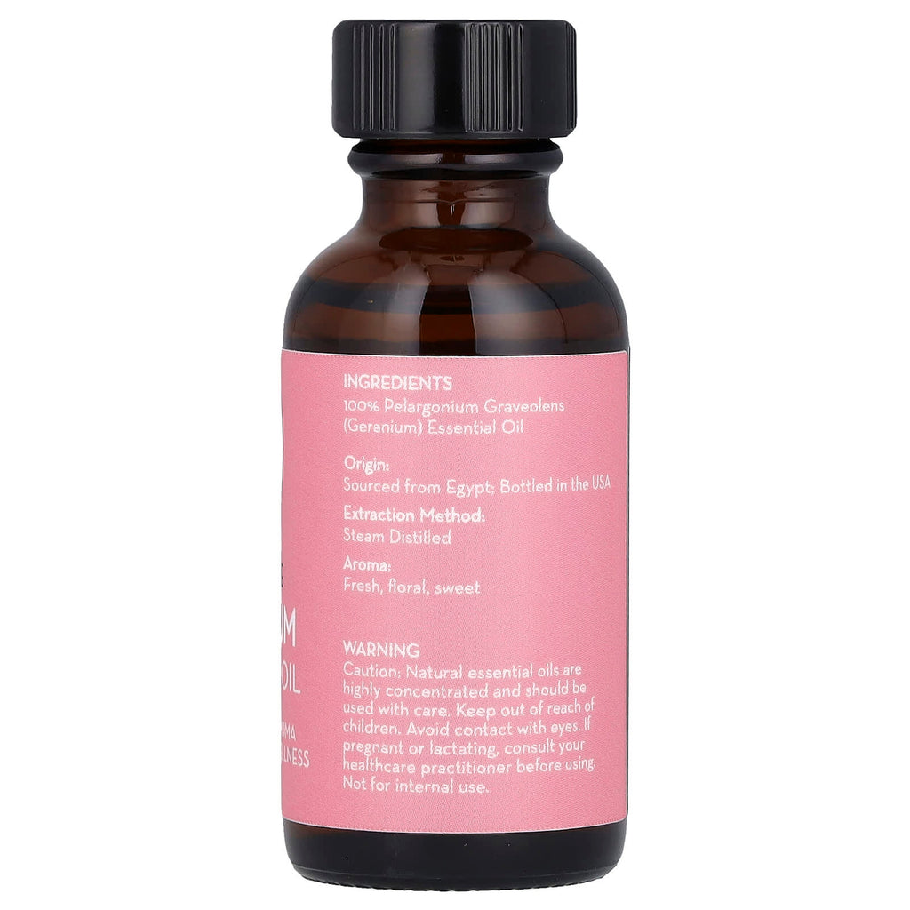 Pure Body Naturals, 100% Pure Essential Oil, Geranium, 1 fl oz (30 ml)