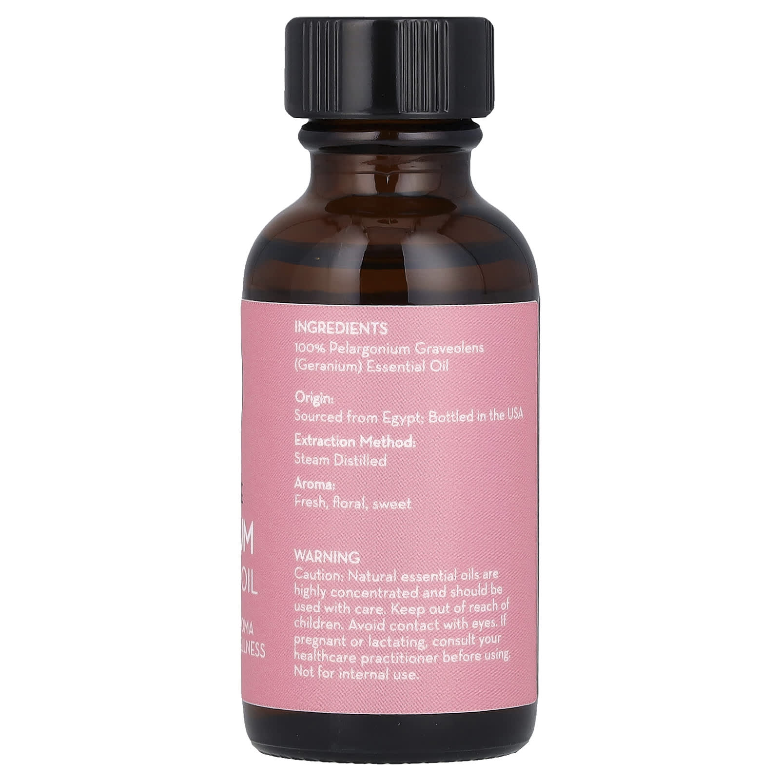 Pure Body Naturals, 100% Pure Essential Oil, Geranium, 1 fl oz (30 ml)