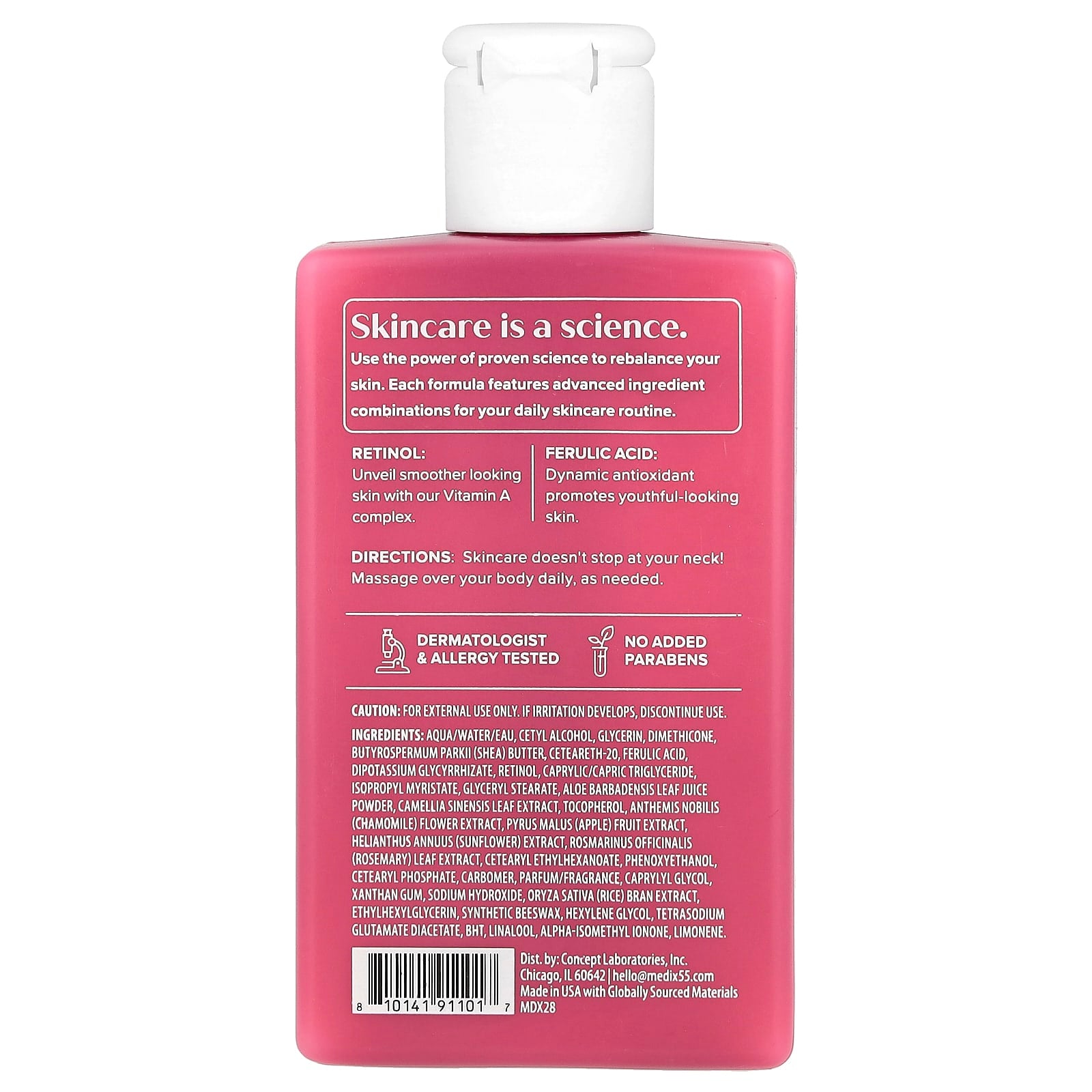 Medix 5.5, Body Cream, Age Rewind, Retinol + Ferulic Acid , 3 fl oz (89 ml)