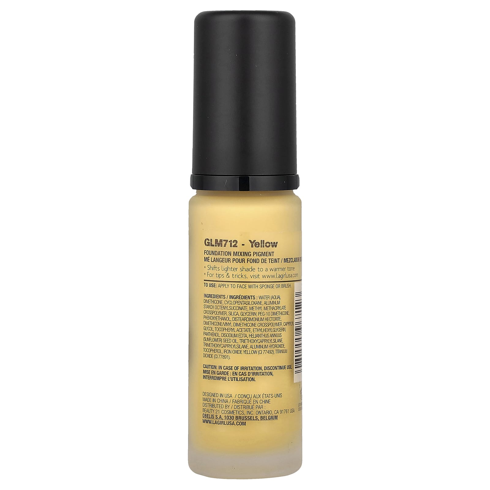 L.A. Girl, PRO.color Foundation Mixing Pigment, GLM712 Yellow, 1 fl oz (30 ml)