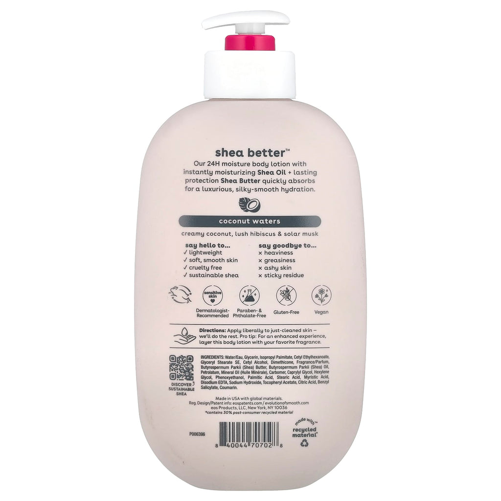 EOS, Shea Better™, 24H Moisture Body Lotion, Coconut Waters, 16 fl oz (473 ml)