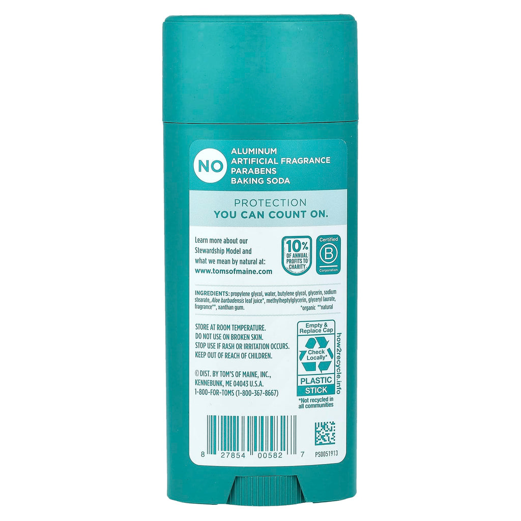 Tom's of Maine, Aluminum Free Deodorant, Cucumber Aloe, 3.25 oz (92 g)