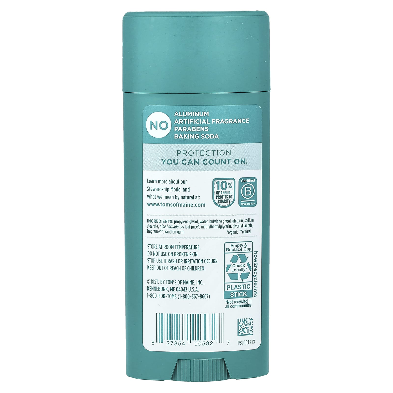 Tom's of Maine, Aluminum Free Deodorant, Cucumber Aloe, 3.25 oz (92 g)