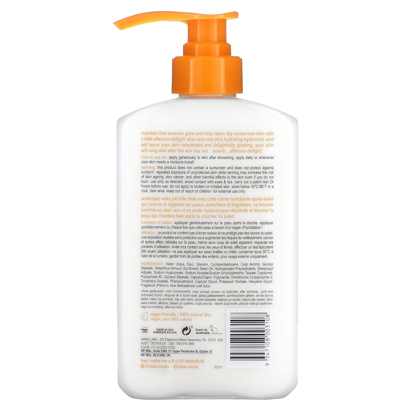 b.tan, Ooooh After Sun Delight! Moisturizing After Sun Lotion, 16 fl oz (473 ml)