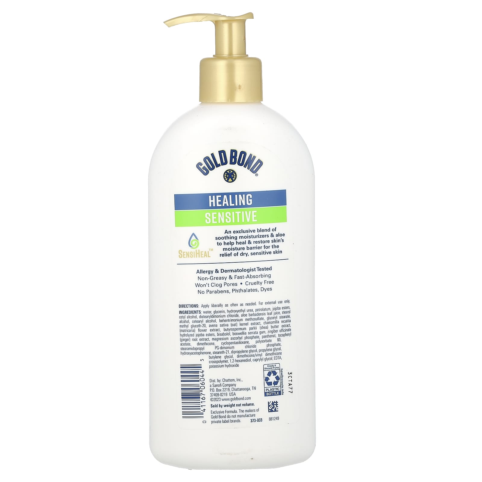 Gold Bond, Daily Body & Face Lotion, Dry Sentive Skin, Fragrance Free, 13 oz (368 g)