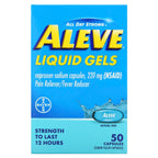 Aleve, Naproxen Sodium Capsules, Liquid Gels, 220 mg, 50 Capsules
