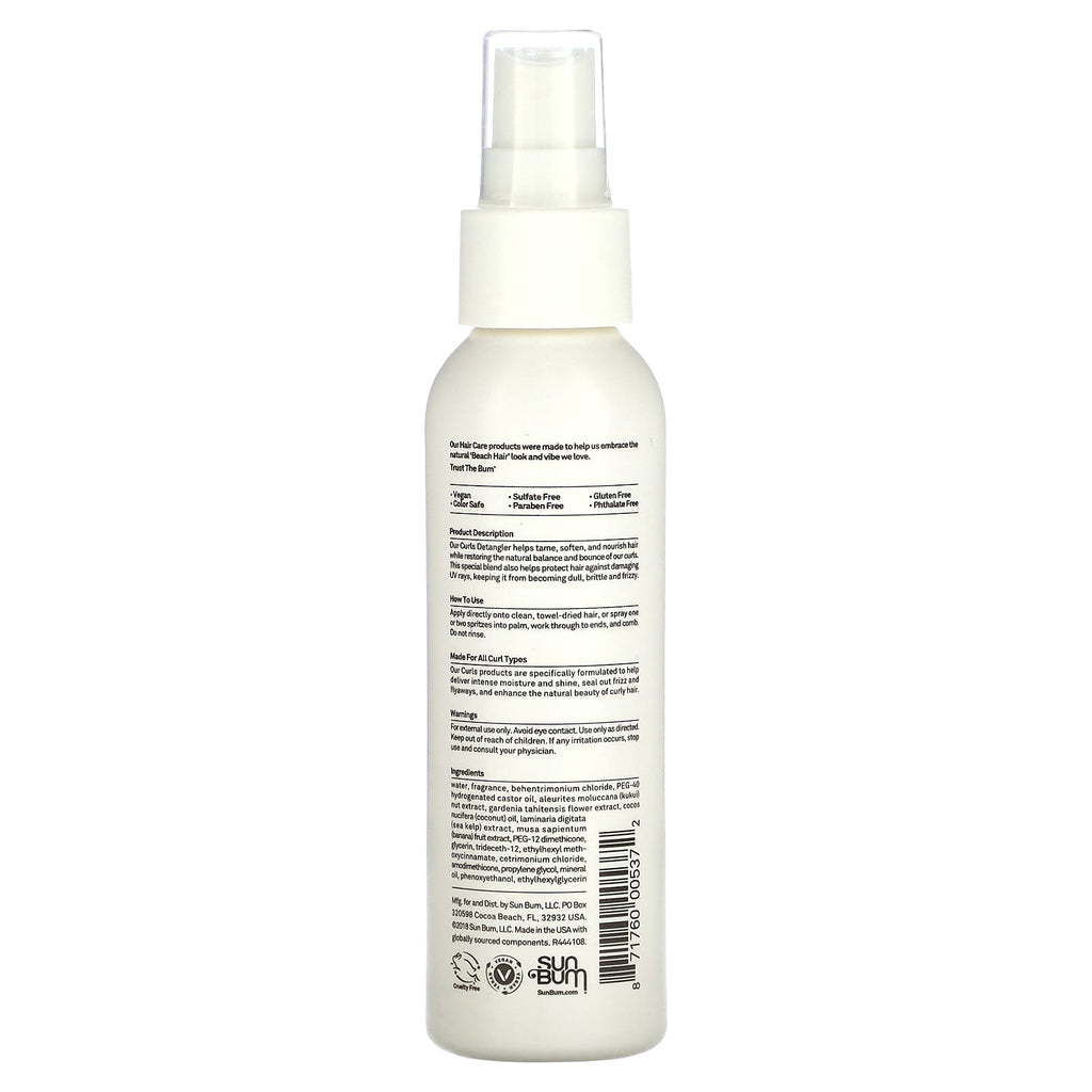 Sun Bum, Detangler, For All Curl Types, 4 fl oz (118 ml)