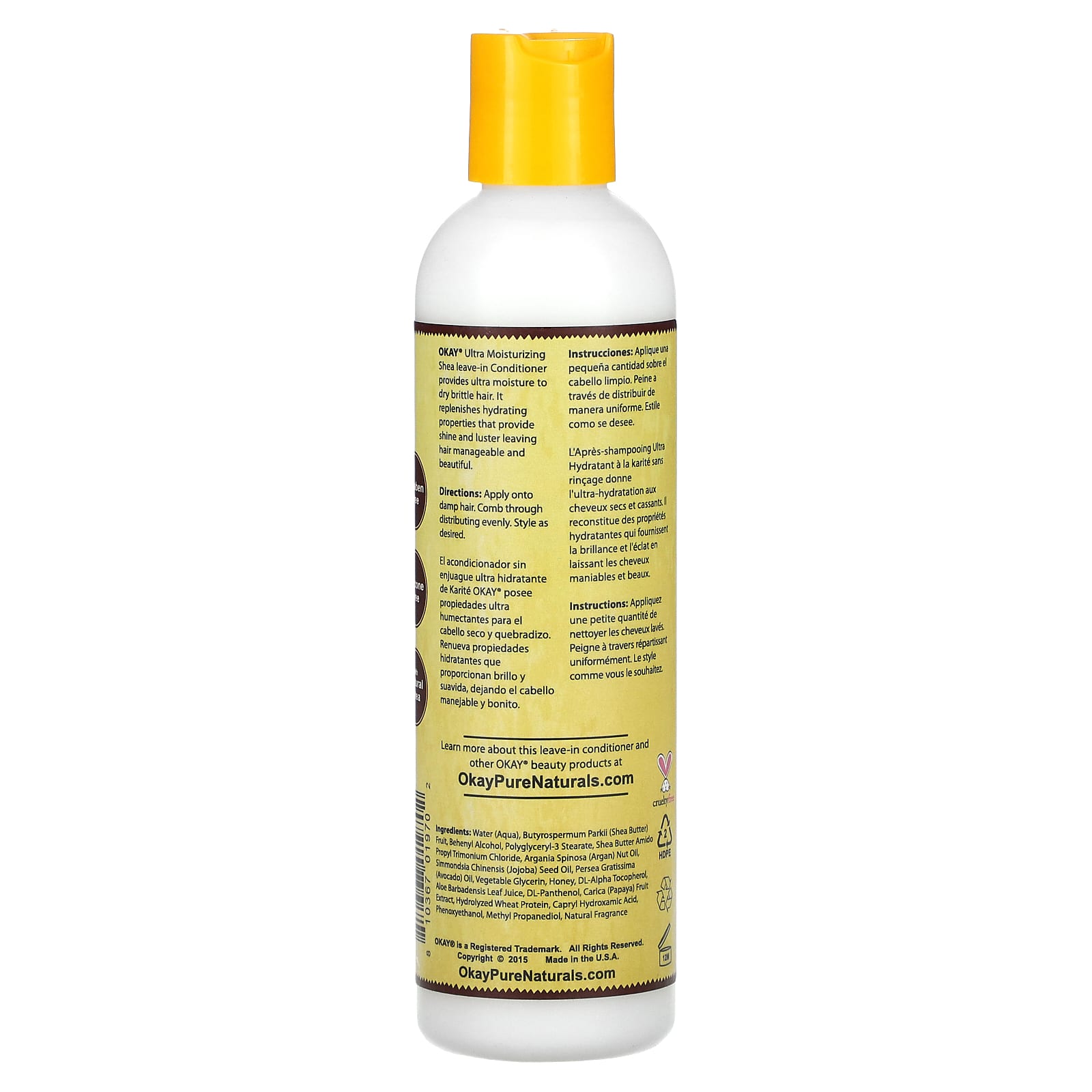 Okay Pure Naturals, Ultra Moisturizing Leave-in Conditioner, Shea , 8 fl oz (237 ml)