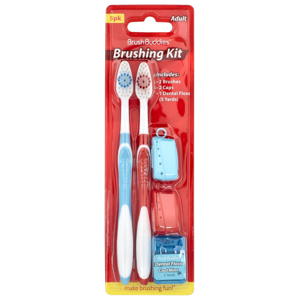 Brush Buddies, Brushing Kit, Adult, 5 Pack