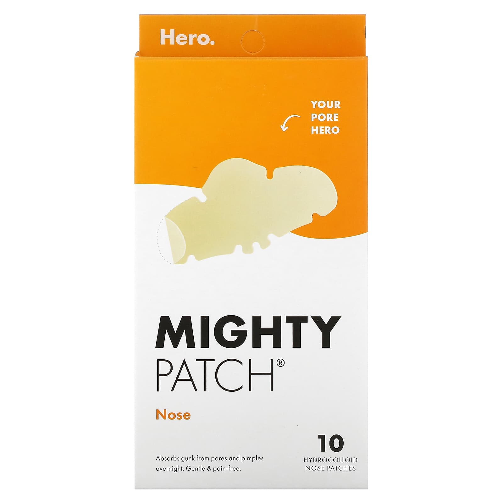 Hero Cosmetics, Mighty Patch® Nose, 10 Hydrocolloid Patches
