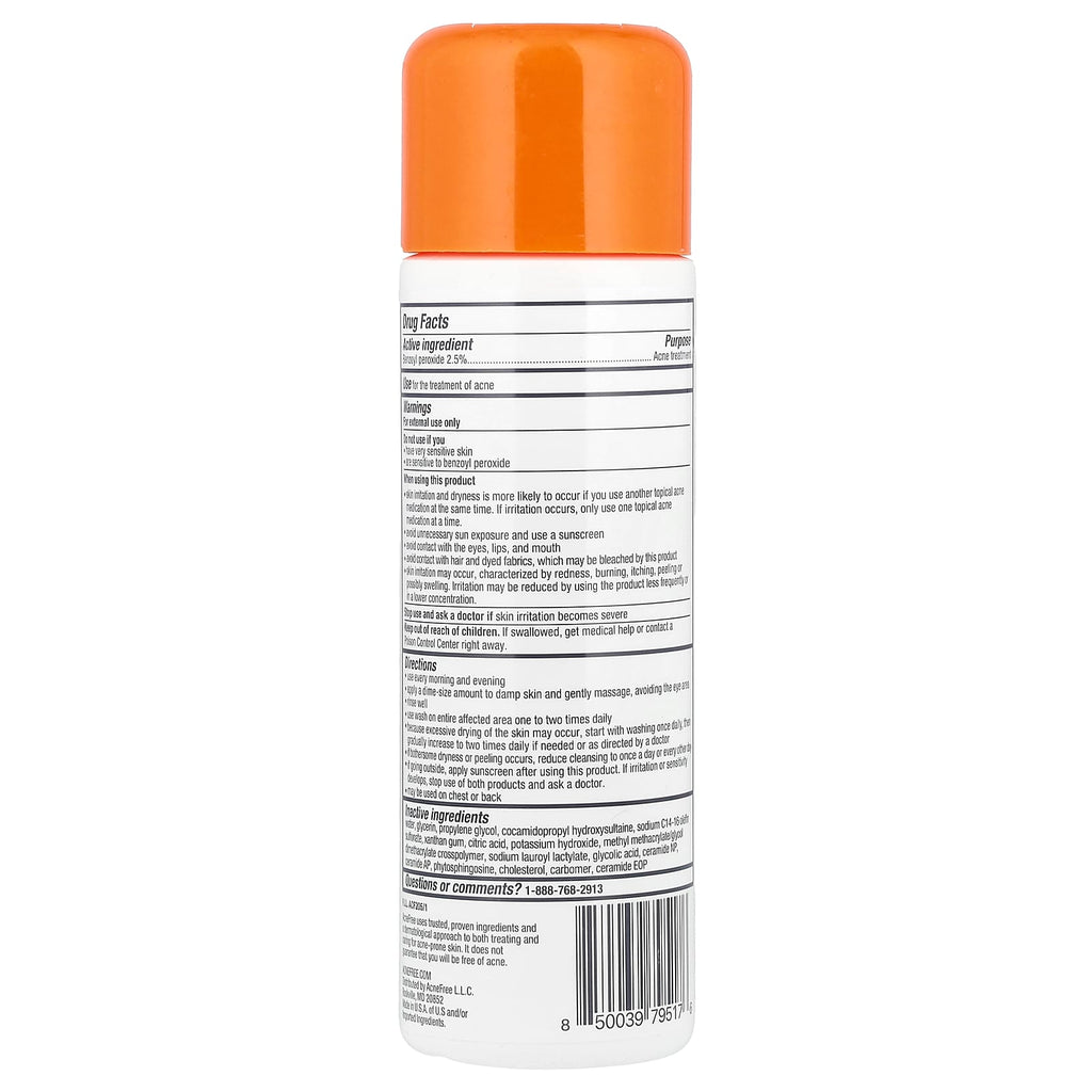 ACNE FREE, Oil Free Acne Cleanser, Acne Treatment, Fragrance-Free, 8 fl oz (237 ml)