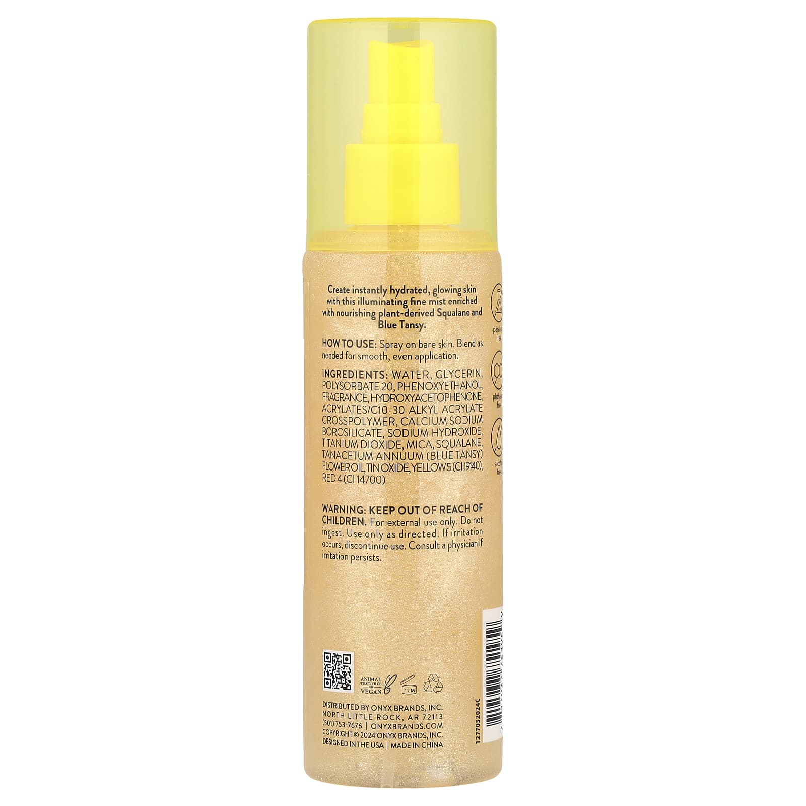 Onyx Professional, Hydrating Body Shimmer Mist, Sandalwood & Warm Vanilla, 6.5 fl oz (200 ml)