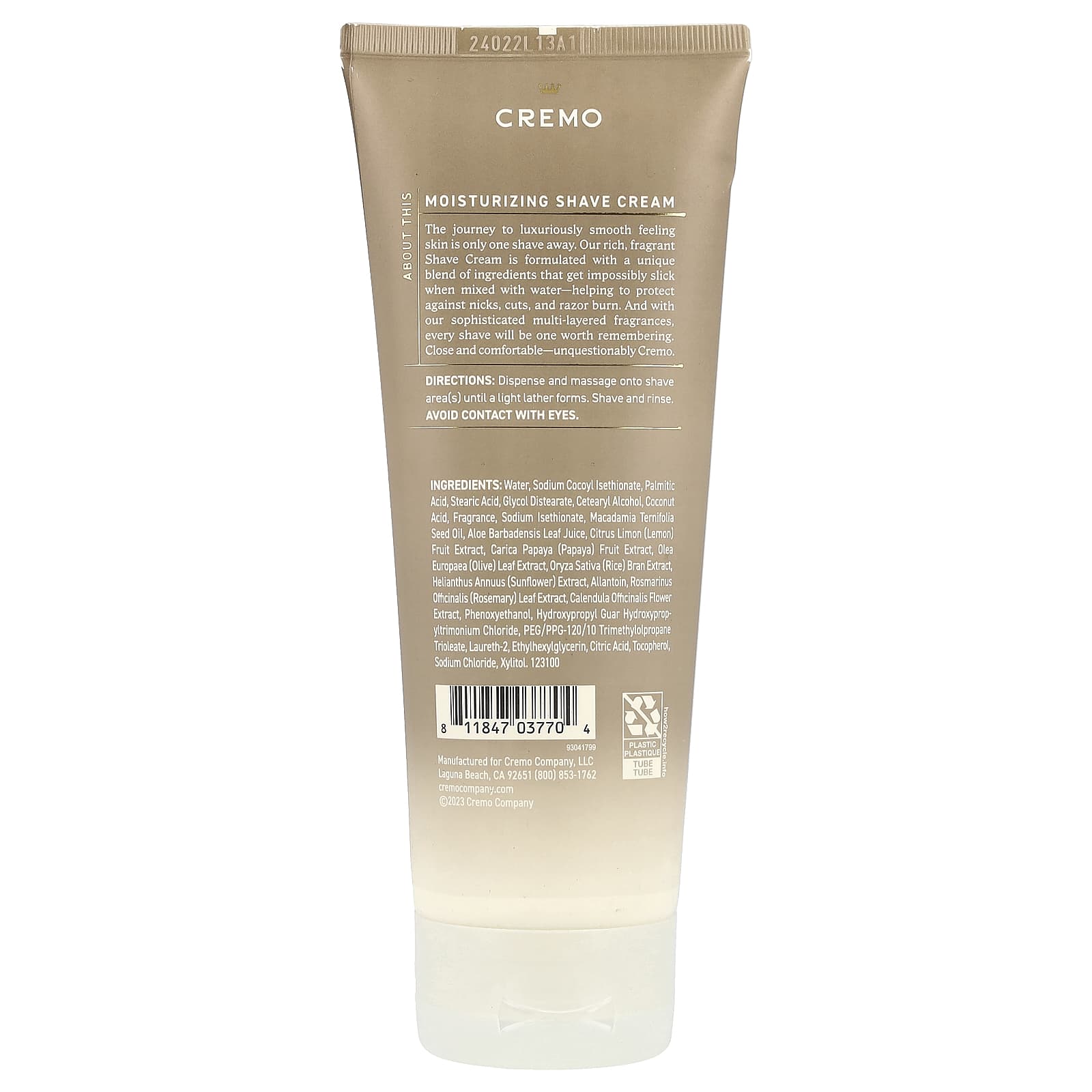 Cremo, Shave Cream, Almond Bloom, 6 fl oz (177 ml)