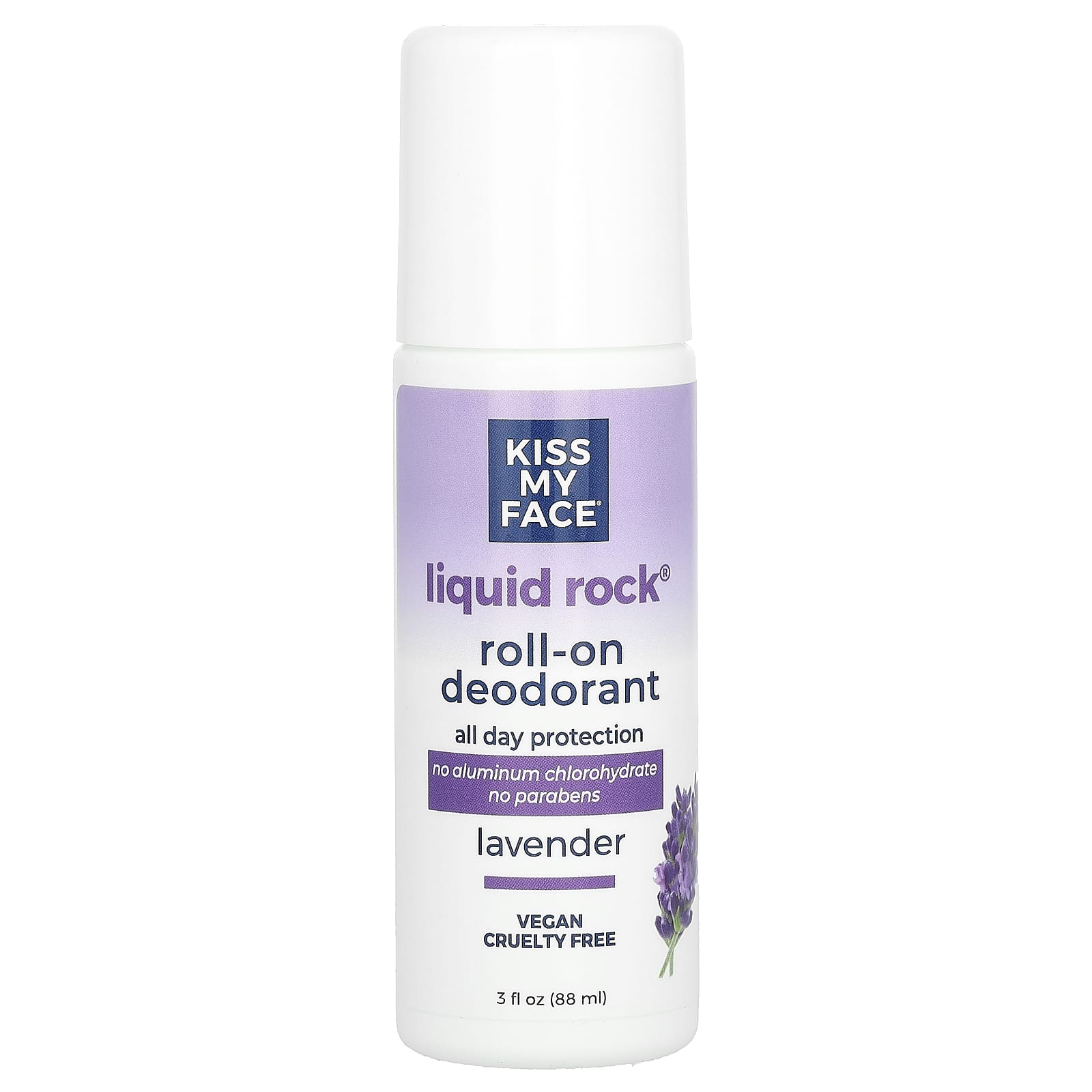 Kiss My Face, Liquid Rock, Roll-On Deodorant, Lavender, 3 fl oz (88 ml)