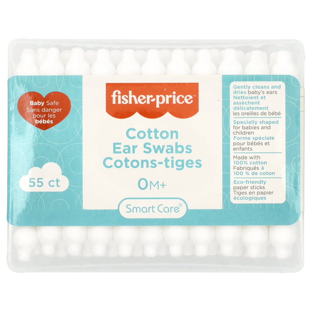 Fisher-Price, Cotton Ear Swabs, 0+ Months, 55 Count