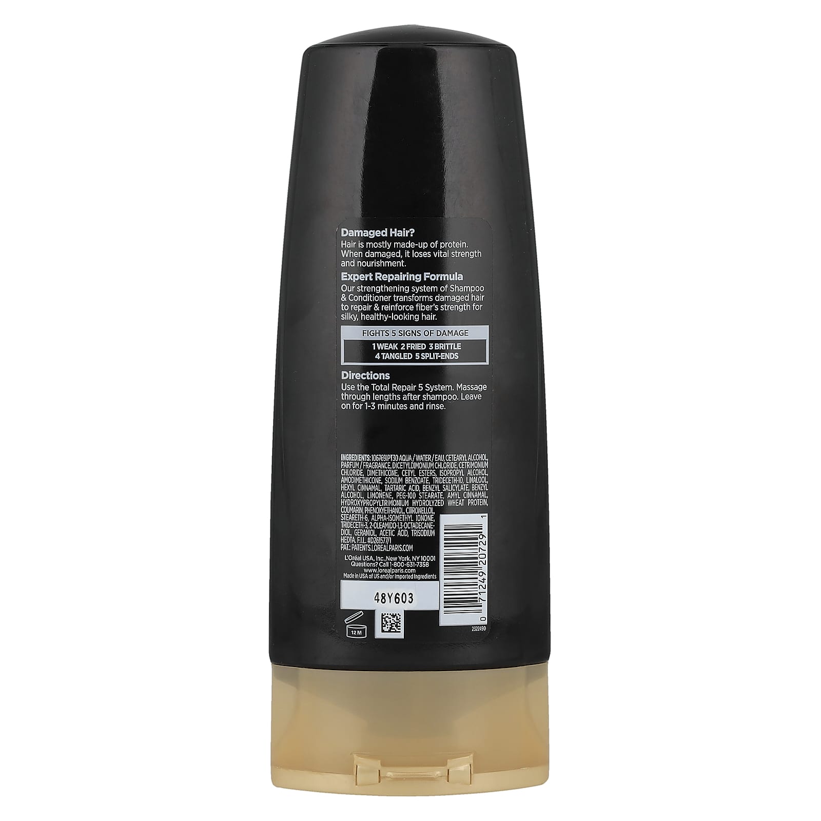 L'Oréal, Elvive, Total Repair 5, Repairing Conditioner, Damaged Hair, 12.6 fl oz (375 ml)