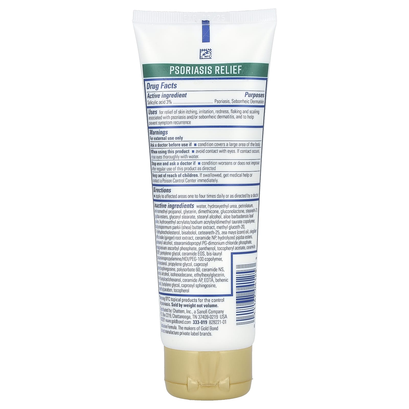 Gold Bond, Medicated, Psoriasis Relief Multi-Symptom Cream, Maximum Strength, 4 oz (113 g)