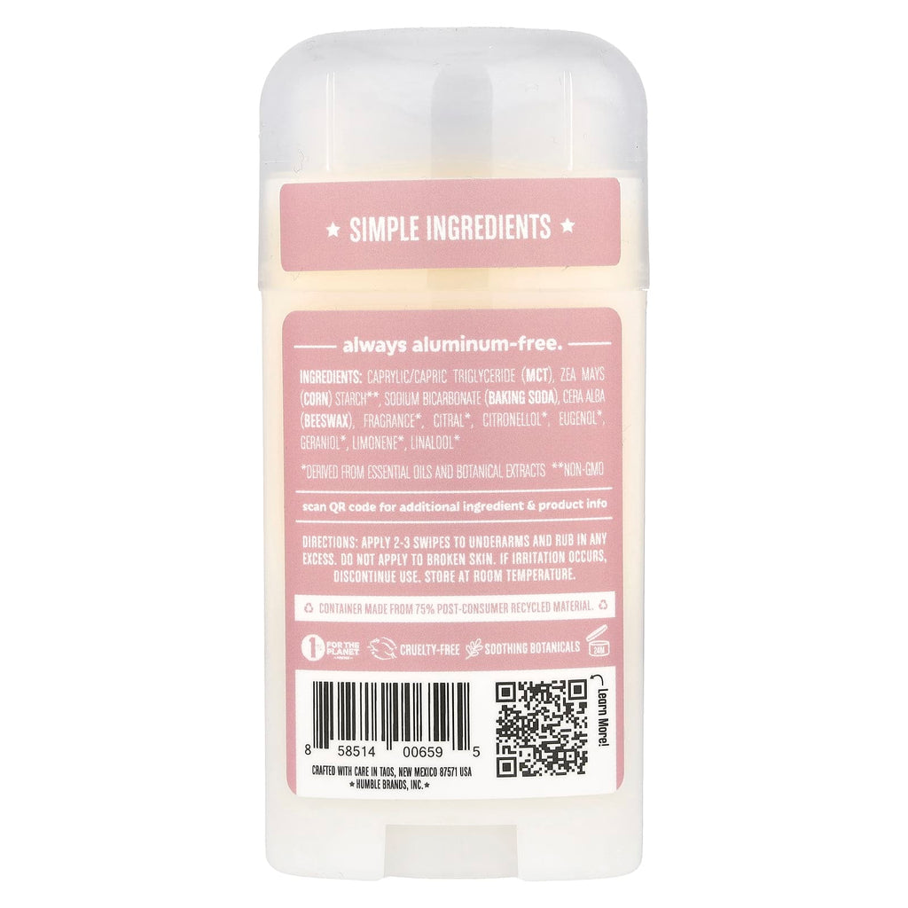 Humble Brands, Aluminum-Free Deodorant, Moroccan Rose, 2.5 oz (70 g)