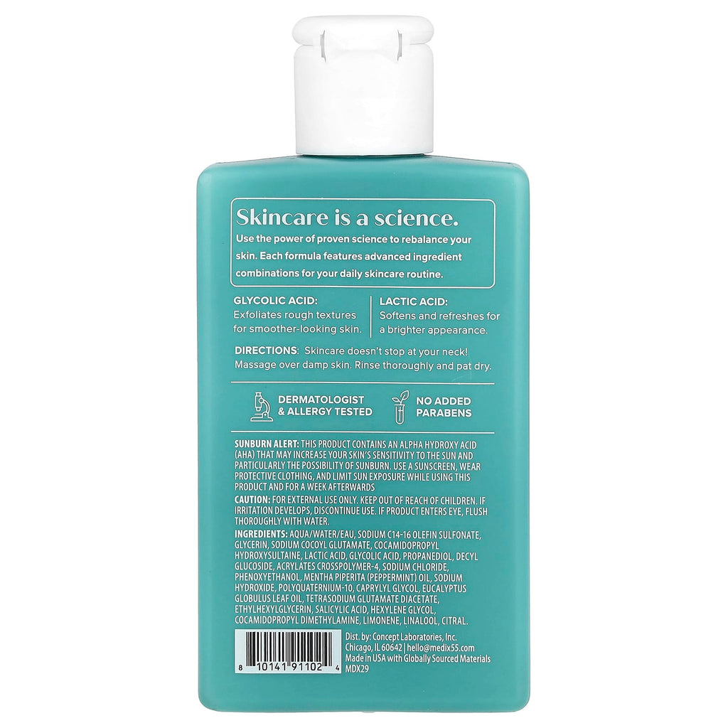 Medix 5.5, Body Wash, Skin Perfecting, Glycolic + Lactic Acid , 3 fl oz (89 ml)