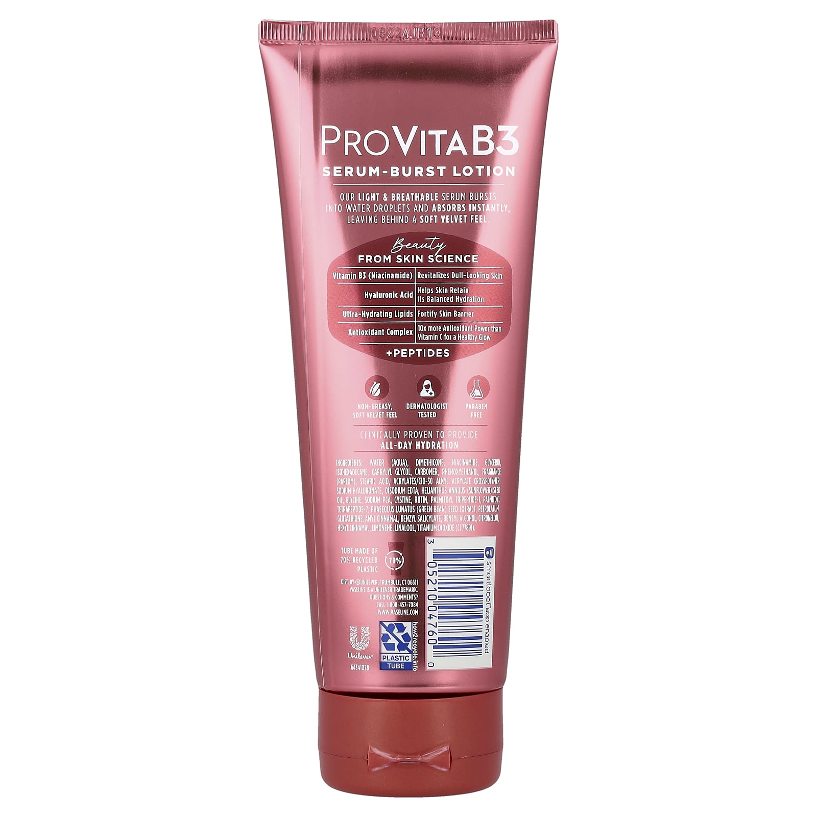 Vaseline, ProVitaB3, Serum-Burst Lotion, Supple & Soft, 7.5 fl oz (222 ml)