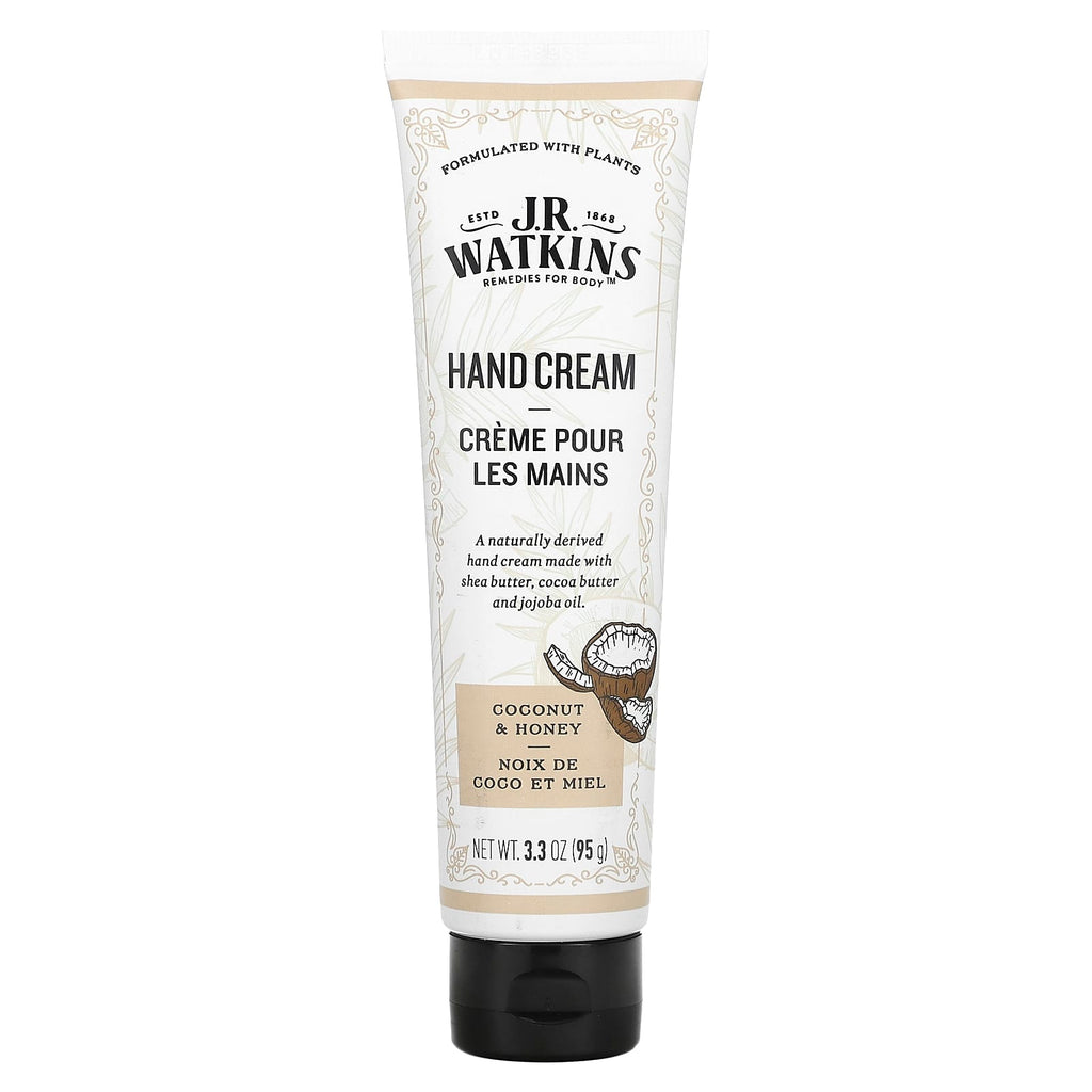 J R Watkins, Hand Cream, Coconut & Honey, 3.3 oz (95 g)