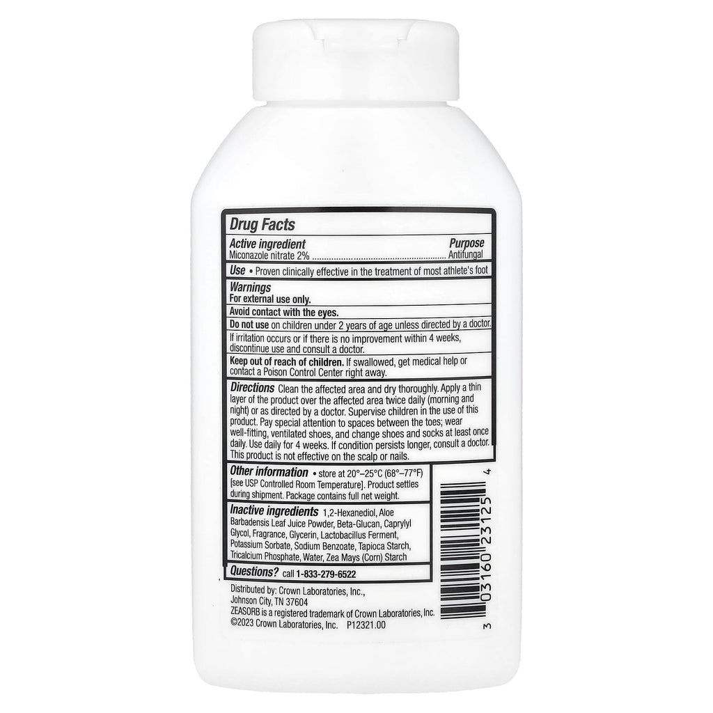 Zeasorb, AF, Antifungal Powder with 2% Micronazole Nitrate, 2.5 oz (71 g)