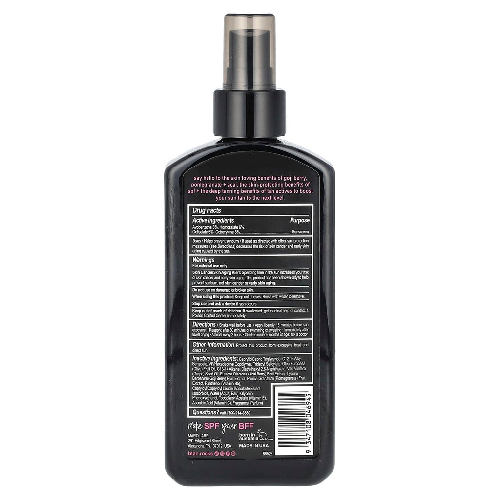b.tan, Hello Sunshine! Deep Tanning Dry Spray Oil Sunscreen, SPF 7, 8 fl oz (236 ml)