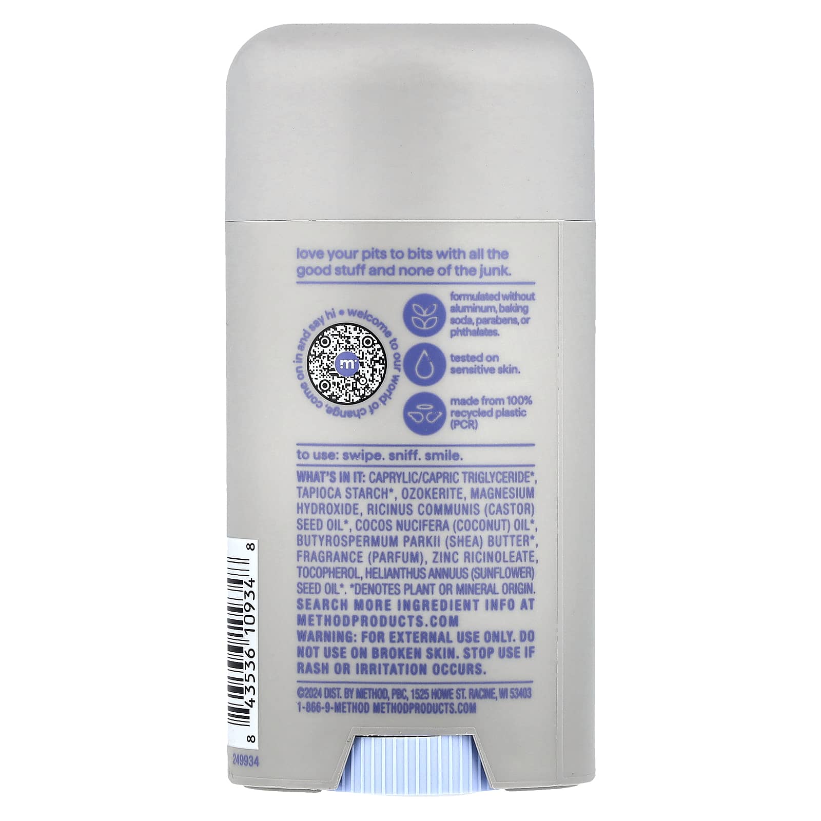 Method, Deodorant, Simply Nourish, 2.65 fl oz (75 g)