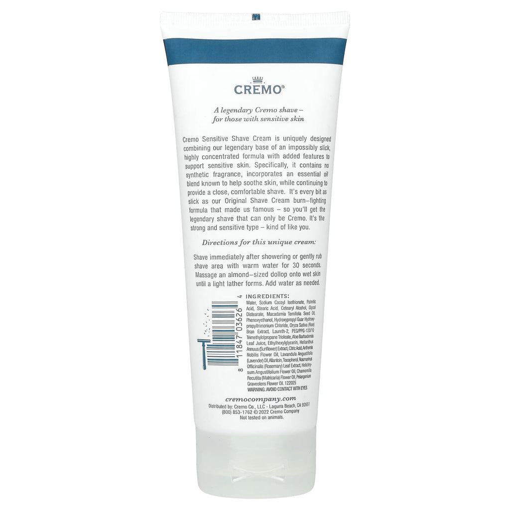 Cremo, Shave Cream, Sensitive Skin, 6 fl oz (177 ml)
